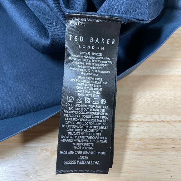 Ted Baker Navy Midi Dress - Picture 12 of 13